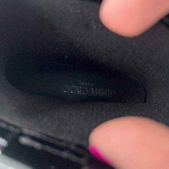 Jimmy Choo Edie Black Matte Rubber Rain Boots Size 37 AS IS - Picture 12 of 15